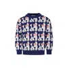 Bobo Choses Blue Sweater For Kids With Dog In Blue