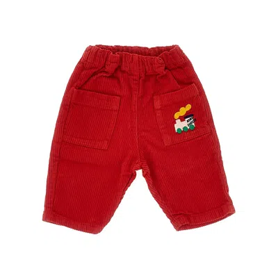 Bobo Choses 'bobo Choo Choo' Corduroy Pants Kids In Red