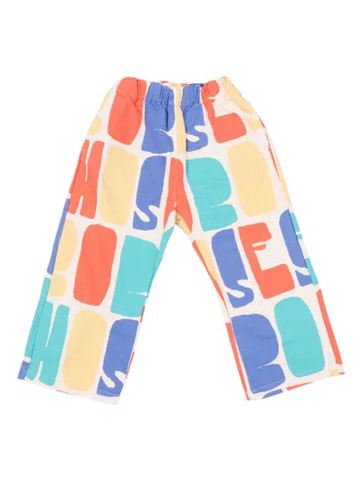 Bobo Choses Kids'   Color All Over Woven Pants In White