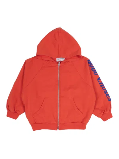 Bobo Choses Kids'   Zipped Hoodie In Red