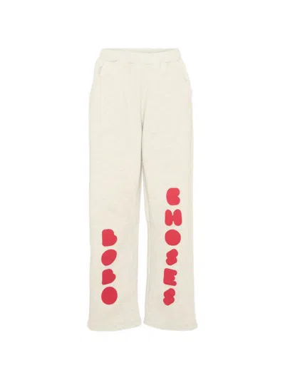 Bobo Choses Kids' Bolder Logo-print Track Pants In White