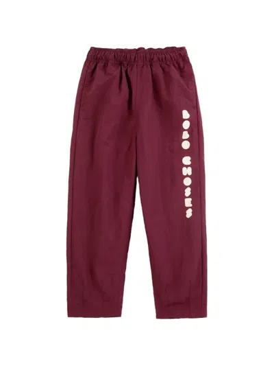 Bobo Choses Kids' Bolder Track Pants In Burgundy
