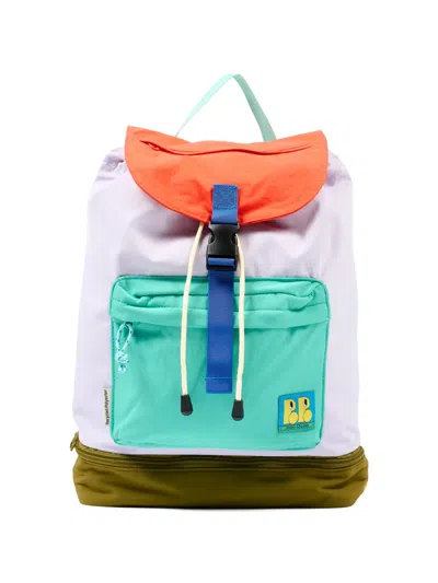 Bobo Choses Kids' Booo Bo Colour-block Buckle-fastening Backpack In Purple