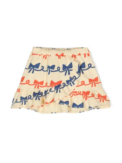 Bobo Choses Kids' Bow-print Skirt In Yellow