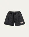 Bobo Choses Logo Patch Shorts In Dark Grey