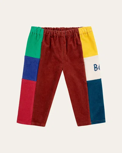 Bobo Choses Color Block Cotton Blend Pants In Multicolor