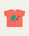 Bobo Choses Boy's Funny Snail Graphic T-shirt In Red