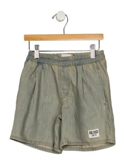 Pre-owned Bobo Choses Kids' Boys' Branded Denim Shorts W/tags In Blue