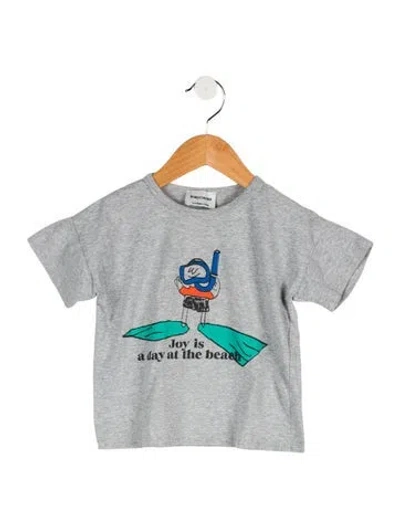 Pre-owned Bobo Choses Babies' Boys' Graphic T-shirt In Gray