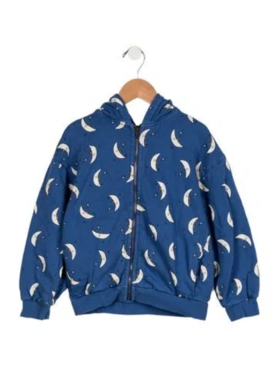 Pre-owned Bobo Choses Kids' Boys' Hooded Jacket In Blue