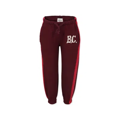 Bobo Choses Burgundy Trousers For Kids With Logo In Red
