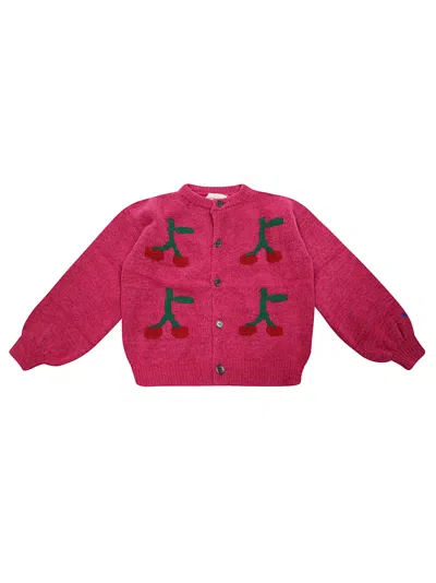 Bobo Choses Cardigan Ciliegie In Fuchsia