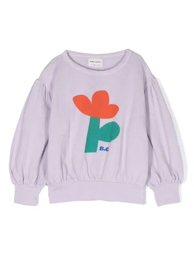 Bobo Choses Kids' Cartoon-print Cotton Sweatshirt In Violet