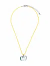 Bobo Choses Charm-detailed Beaded Necklace In Gold