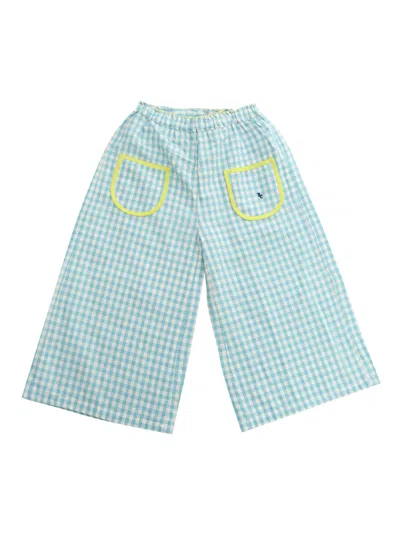 Bobo Choses Kids' Checked Bermuda Shorts In Light Blue