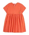 Bobo Choses Round-neck Gingham-print Cotton Dress 2-9 Years Fuchsi In Orange