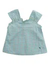 Bobo Choses Checked Patterned Top In Light Blue