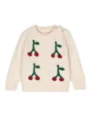 Bobo Choses Cherry Sweater In Nude