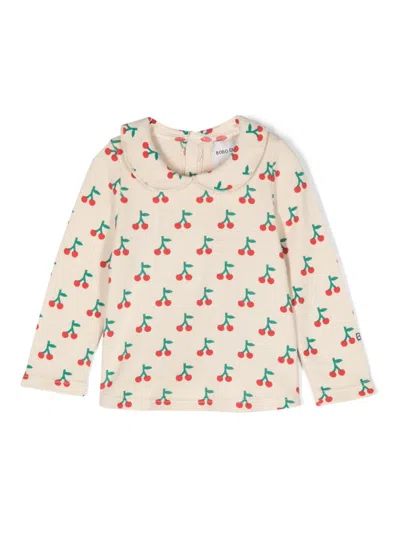 Bobo Choses Babies' Cherry T-shirt In Neutrals