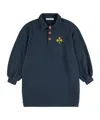 Bobo Choses Clover Polo Sweatshirt Dress In Blue