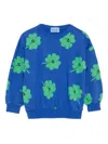 Bobo Choses Clover-print Sweatshirt In Blue