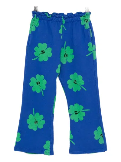 Bobo Choses Kids' Clover-print Track Pants In Blue