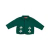 Bobo Choses 'clover' Reversible Padded Jacket Kids In Green