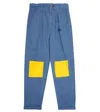 Bobo Choses Printed Organic Cotton Pants In Prussian Blue
