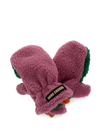 Bobo Choses Kids' Color Block Fleece-texture Insulated Mittens In Multi