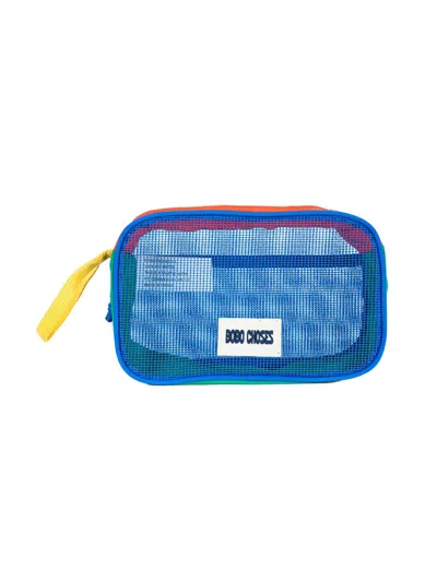 Bobo Choses Color Block Mesh Pouch Handbag - Mini In Multicolour