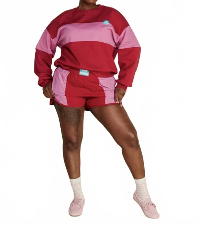 Bobo Choses Color Block Sporty Shorts In Pink