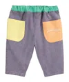Bobo Choses Baby Colorblock Cotton Pants In Gray