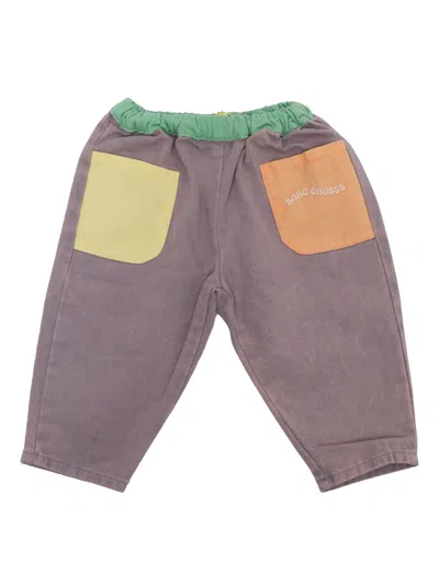 Bobo Choses Color Block Woven Pants In Purple