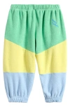 Bobo Choses Colorblock French Terry Joggers In Light Green