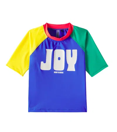 BOBO CHOSES COLORBLOCK LOGO RASHGUARD TOP