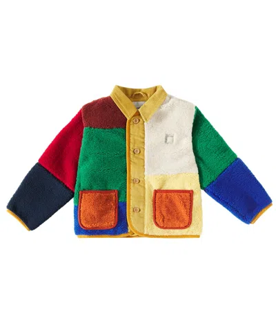 Bobo Choses Kids' Colorblocked Faux Shearling Jacket In Multicolor