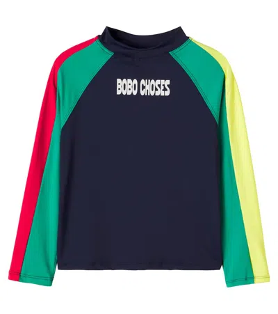 Bobo Choses Kids' Colorblocked Rashguard Top In Multi