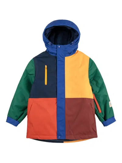Bobo Choses Colour-block Hooded Jacket In Gold