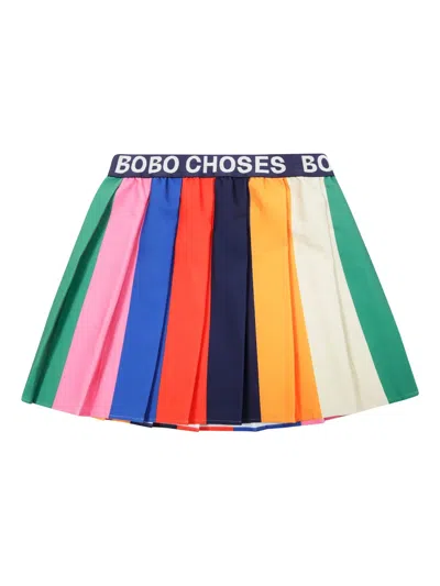 Bobo Choses Colour-block Pleated Skirt In Multi