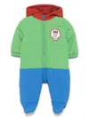 Bobo Choses Colour-block Snowsuit In 绿色