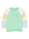 Bobo Choses Colorblock Terry Cloth Sweatshirt In Green
