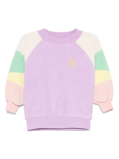 Bobo Choses Babies' Colour-block Terry-cloth Sweatshirt In Purple