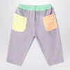 Bobo Choses Colour-block Trousers In Cotton In Multicolor