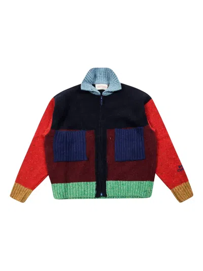Bobo Choses Colour-block Zipped Cardigan In Multi
