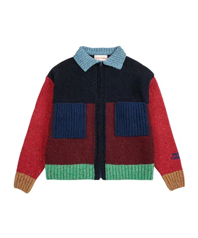 Bobo Choses Colour-block Zipped Cardigan In Multi