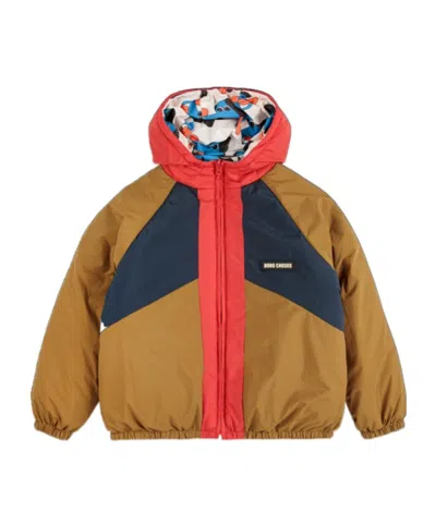 Bobo Choses Kids' Colour-block Dog-print Jacket In Brown