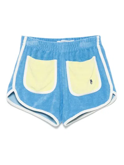 Bobo Choses Kids' Colourblock Terry-cloth Shorts In Blue