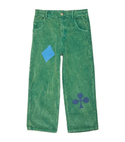 Bobo Choses Kids' Corduroy Joker Straight Trousers In Green