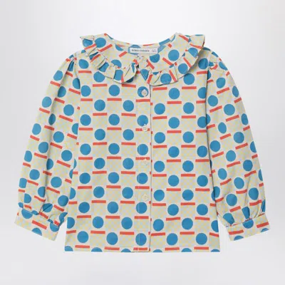 Bobo Choses Cotton Blouse With Geometric Patterns In Animal Print