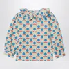 Bobo Choses Cotton Blouse With Geometric Patterns In Animal Print